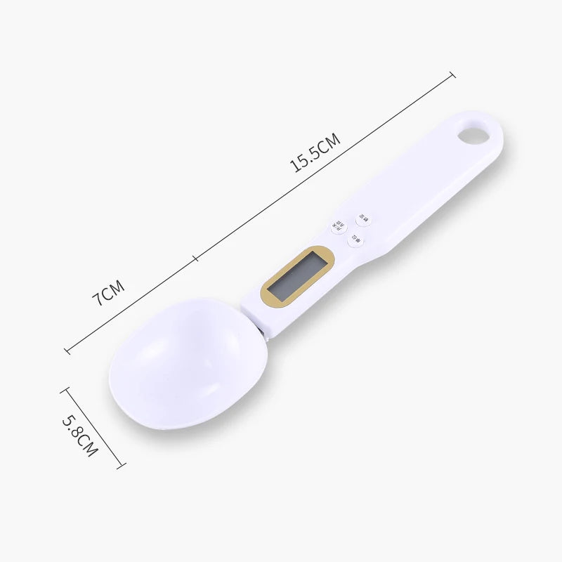 Precision Digital Kitchen Spoon Scale - 500g Capacity, 0.1g Accuracy